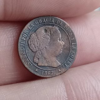 1/2 cto 1867 Segovia - Isabel II