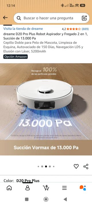 Aspirador Dreame D20 Pro Plus sin abrir