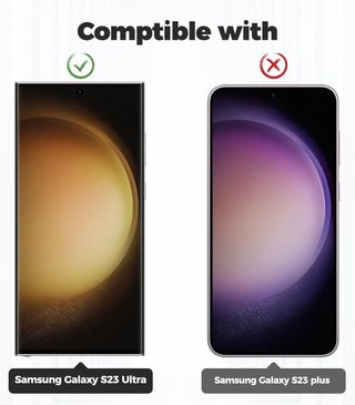 Funda  para Samsung Galaxy S23 Ultra Transparente con Cuerda Rosa/Dorado