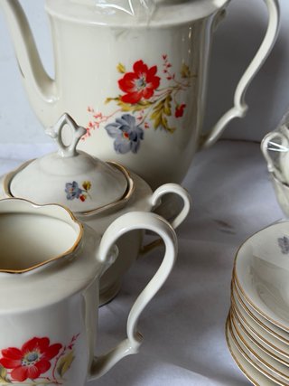 Juego de té vintage antiguo floral porcelana