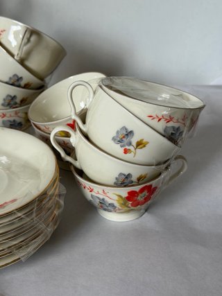Juego de té vintage antiguo floral porcelana