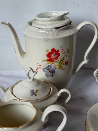 Juego de té vintage antiguo floral porcelana