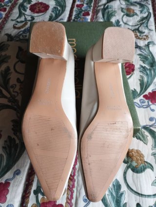 Zapatos de tacón ancho Marypaz beige