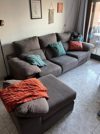 Sofá chaise longue con apertura