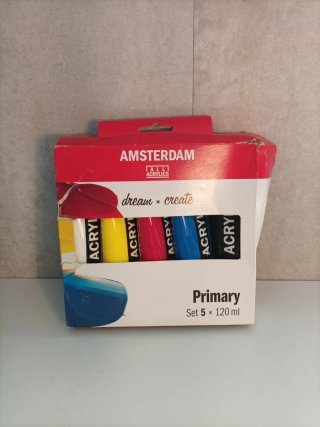 Set Acrílico Amsterdam 5 tubos 120ml