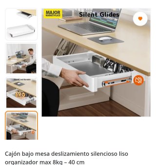 Cajón bajo mesa organizador 8kg