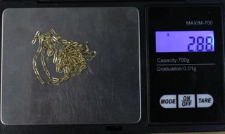Cadena de oro de 18k. Peso: 2.88 gr.