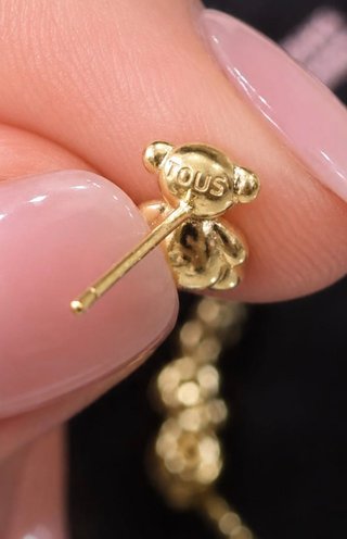 Pendientes Oso Tous Oro y Lila