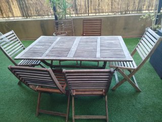 Conjunto de mesa y sillas de jardín