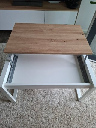 Mesa baja salón madera y metal