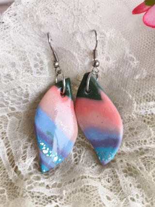 Pendientes Arcilla Polimérica Arcoíris