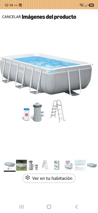 Piscina Intex Rectangular Tamaño: 300x175x80cm