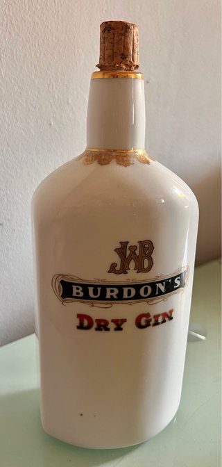 Botella Cerámica Burdon's Dry Gin Vintage