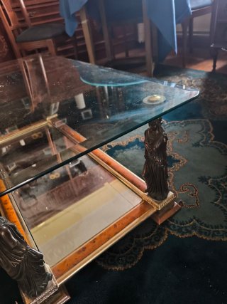 Mesa de centro cristal y espejo