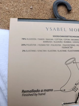 Calcetines YSABEL MORA Blanco 12 pares sin puño