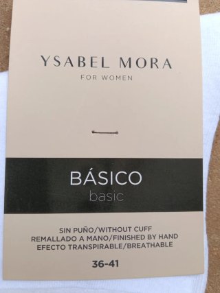 Calcetines YSABEL MORA Blanco 12 pares sin puño