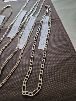 Lote 3 Cadenas Plata: 40cm, 70cm, 50cm