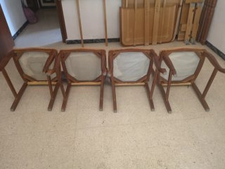 4 Sillas de Madera para Tapizar