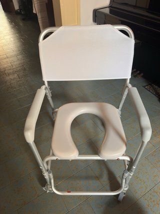 Silla de aseo/ ducha con ruedas inoxidable