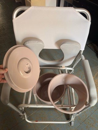 Silla de aseo/ ducha con ruedas inoxidable
