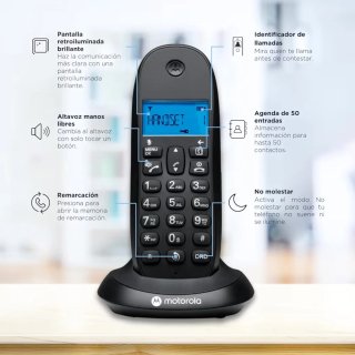 Teléfono Inalámbrico Motorola C1CB+ Negro