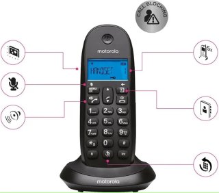 Teléfono Inalámbrico Motorola C1CB+ Negro