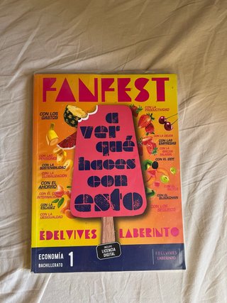 Libro FANFEST Economía 1 Bachillerato Edelvives