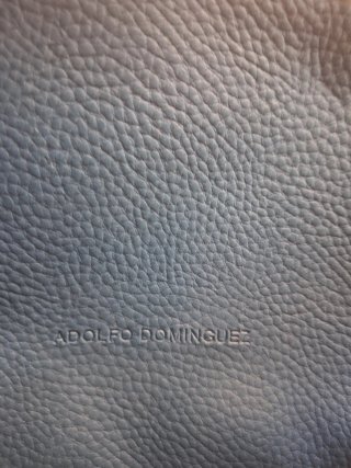 Bolso de mano piel Adolfo Dominguez azul