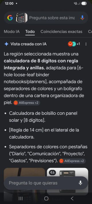 Agenda con calculadora y funda