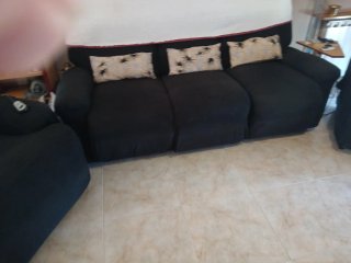 Sofá 3 plazas + 2 sillones relax motorizados