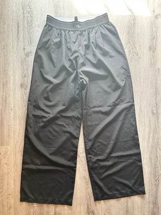 Estilo Alo Yoga Pantalones Rectos Negros