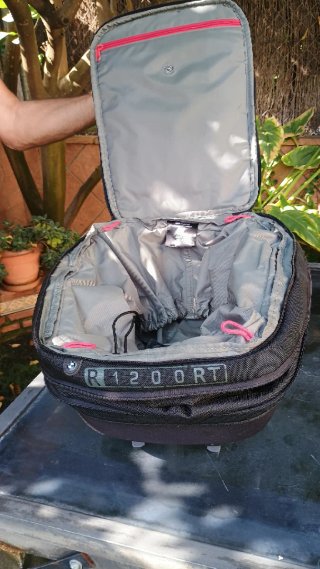 Mochila Depósito BMW R1200RT Negra/Gris