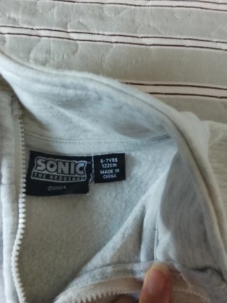 Sudadera Sonic Talla 6-7 años