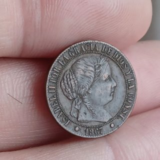 1 cto 1867 Barcelona - Isabel II