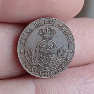 1 cto 1867 Barcelona - Isabel II