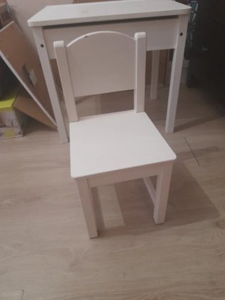 Escritorio infantil blanco madera