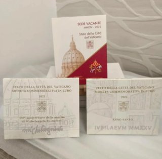 3 Monedas 2€ Vaticano 2025 Conmemorativas