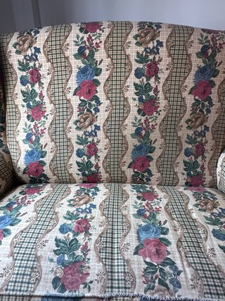 Sillón estampado floral vintage