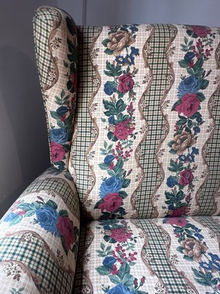 Sillón estampado floral vintage