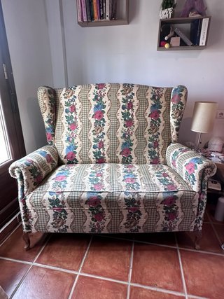 Sillón estampado floral vintage