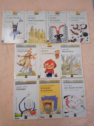 LOTE (I) DE 10 LIBROS EL BARCO DE VAPOR (blancos)