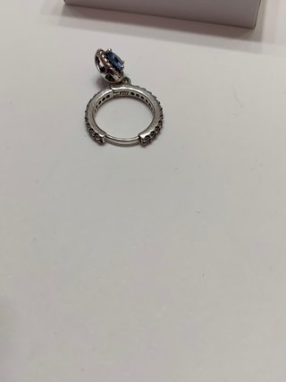 Pendientes Pandora Aro Corazón Azul Turquesa