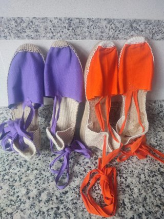 Zapatillas Esparto T-37 (Naranja y Morado)