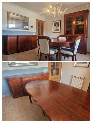 Conjunto Comedor Artes Moble Nogal Español
