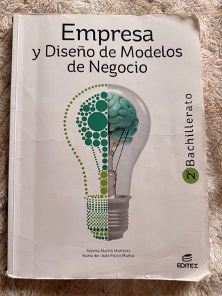 Libro EMPRESA Y DISEÑO NEGOCIO 2 Bachillerato