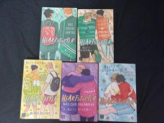 Lote 5 libros de Heartstopper