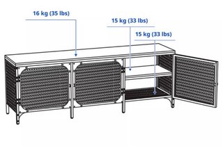 Mueble TV/Estantería Metal y Madera