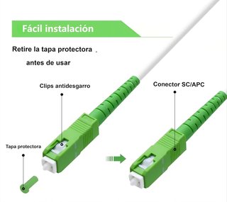 Cable fibra optica router SC/APC- SC/APC para Movistar, Vodafone, Orange, MásMóvil...