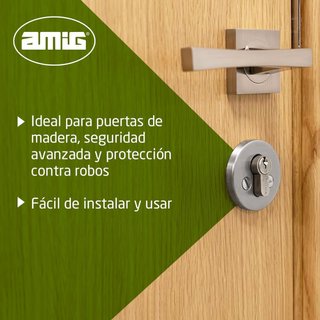 Amig - Cilindro de seguridad - Cerradura para puertas -Leva de 15mm