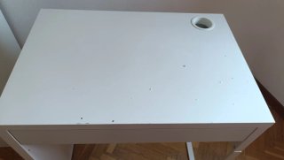 Mesa escritorio blanca de madera
